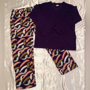 Womens Fleece PJ Set - Sz L